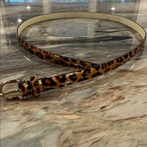 J. Crew thin leopard print belt